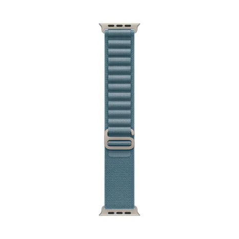 Apple Watch Ultra 3 49 мм, корпус из натурального титана, ремешок Alpine нежно-голубого цвета, размер M